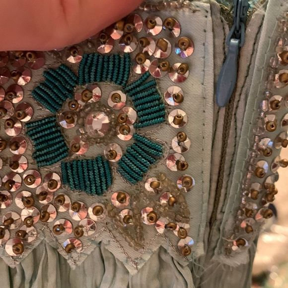 Striped Silk Maxi Skirt With Side Zipper - Picture 6 of 6